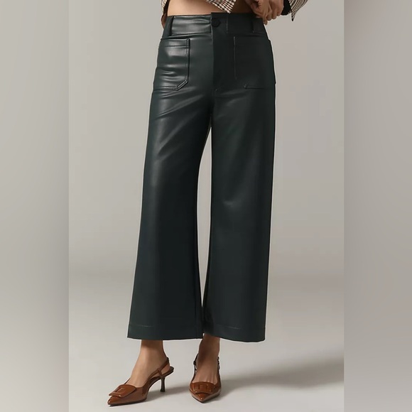 Maeve Pants - Anthro Maeve Colette Wide Leg Vegan Leather Pants